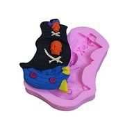 "dipshop Silicone Pirate Ship Fondant Mold 3D Chocolate Cake Mould" shopping N2