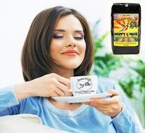 Happy Face - Whole Bean Organic Coffee by Nectar of Life - Dark Roast Coffee with Smoky Toasty Flavors - Blend... N6