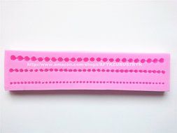 Pearl Necklace Shaped Silicone Mould for Fondant Cake Sugar Paste Cake Decoration 3d Cake Toppers Mold Soap Mold...