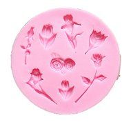 "Valentine Rose Lily Tulip Fondant Cake Mold Liquid Silicone Mould" shopping