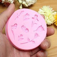 "Valentine Rose Lily Tulip Fondant Cake Mold Liquid Silicone Mould" shopping N6