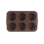 6 Cup Muffin Cake Mould (Brown) By Agora Silicone