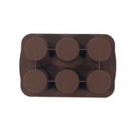 6 Cup Muffin Cake Mould (Brown) By Agora Silicone N2