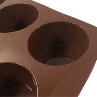 6 Cup Muffin Cake Mould (Brown) By Agora Silicone N4