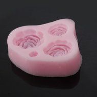 3D Rose Fondant Cake Bread Decorating Sugarcraft Silicone Pop Mold Mould DIY Tools