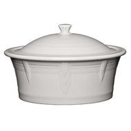 2.81 Qt. Round Covered Casserole Color: White
