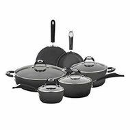 Bialetti 10-pc Aluminum Cookware Set with Silicone Handles Durable non-stick coating