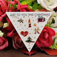 Color:Red) 50Pcs Christmas Cake Decoration Cupcake Cake Insert Card N3