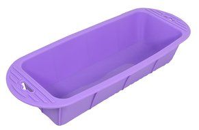 Bakerpan Silicone Loaf Pan Cake Baking Mold Bread Pan 10 1/2 Inch Long w/ Handle
