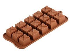 Silicone Square Cake Mold &amp; Ice Tray (Brown) N3