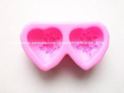 Double Hearts Shaped Silicone Mould for Fondant Cake Sugar Paste Cake Decoration 3d Cake Toppers Mold Soap Mold...