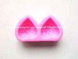 Double Hearts Shaped Silicone Mould for Fondant Cake Sugar Paste Cake Decoration 3d Cake Toppers Mold Soap Mold... N2
