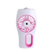 Air Conditioner Fan USB Rechargeable Handheld Portable (pink)