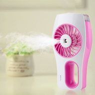 Air Conditioner Fan USB Rechargeable Handheld Portable (pink) N6