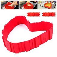 JIEPING DIY Romatic Love Splicing Tasteless Silicone Cake Molds