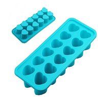 12 Holes Long Heart Shape Biscuit Mold Silicone Cake Mould Chocolate Molds Cake Baking Tools