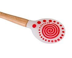 Great Value Silicone Spatulas, 3-Piece (White and Red) colorful silicone spatula set, with long slip-free wooden... N5
