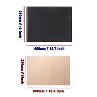 JIEPING Dishwasher Safe Bonus Baking Mat Using on OutDoor Charcoal Grill Black &amp; 4033cm N3