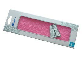 FOUR-C Sugar Craft Tools Silicone Lace Mat Sweet Lace Decorating Pad Color Pink N3