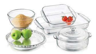 Libbey 56291 6 Piece Bakeware, Clear