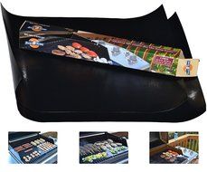 The Busy Home BBQ Grill Mat and Bake Mat with 2 Recipe eBooks - 13 by 15.75 inch in Black- Set of 2 Mats N2