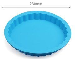 Blue 8-inch Round Platinum Silicone Cake Mold