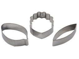 FOUR-C Cupcake Tools Cattleya Orchid Fondant Cutter Set Gum paste Flower for Cake Decoration Color Silver N2
