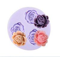 Autek Rose Fondant Soap Cake Cookie Decorating Silicone Mold #147