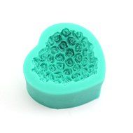 HuaYang Pretty Heart-shaped Bouquets of Roses Turn Sugar Cake Pudding Chocolate Mold Safe Silicone Utensils N3