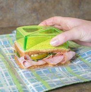 Mini Bites Sandwich Cutter &ndash; Quick and Efficient &ndash; Removes Crust and Cuts Evenly &ndash; 100% BPA, Lead, and Phthalate... N8