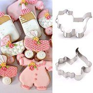 Stainless Steel Baby Carriage Shape Cookie Cutter Cake Baking Mold shopping N2