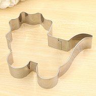 Stainless Steel Baby Carriage Shape Cookie Cutter Cake Baking Mold shopping N5
