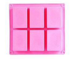 6 Cups Rectangle Brick Soap Mold Silicone Ice Cube Handmade Soap Mould Cake Baking Tools