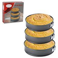 Premium 3 Piece Cake Mold Pan Bake Cook Set Kitchen Ware Bread Party Festival