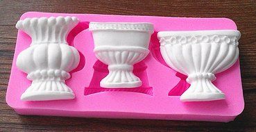 Design 551 European classical flower vase Silicone Mold,Sugar Mold, Chocolate Mold, Cake Decoration Tool N2