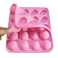 Autek 20 Silicone Tray Pop Cake Stick Mould Lollipop Cupcake Baking Mold Tool