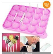 Autek 20 Silicone Tray Pop Cake Stick Mould Lollipop Cupcake Baking Mold Tool N3