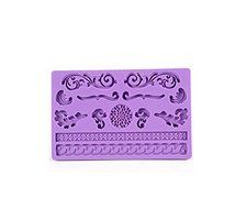 Autek Embossed Flowers Silicone Fondant Cake Cookie Cutter Edge Border Decoration #115