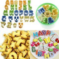 28Pcs Plastic Alphabet Letter Cake Biscuit Baking Mould Fondant Cookie Cutters shopping N3