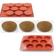 AYAMAYA Thanksgiving Gift 9-Cavity Silicone Cake Mold Candy Jelly Mould Soap Mold Oval Bakeware