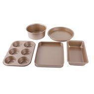 Unichart Professional Heavy Carbon Whittford Xylan Coating Bread Tray Cake Roasting Bakware Champagne Set of 5