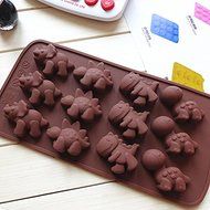 Kitchen creative Accessories Diy Cupcake Bake 12pcs Chocolate cake mold ice lattice dinosaur era