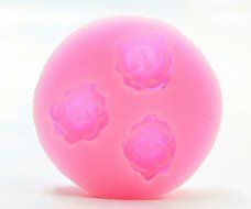 Silicone Round Shaped Candy and Cake Mold Rose Trio