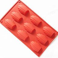 9 Hole Shell-shaped Silicone Cake Mold Pan 11.5"x6.8"x0.6" Color At Random