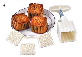 NEW high quality Moon Cake Moulds Hand Pressure Round &amp; Square DIY Biscuits Molds Cookie Cutters Set Cake Tools... N6