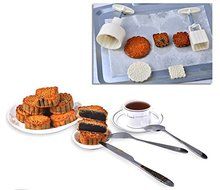 NEW high quality Moon Cake Moulds Hand Pressure Round &amp; Square DIY Biscuits Molds Cookie Cutters Set Cake Tools... N7