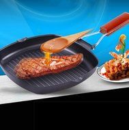 Express$ New Square Folding Frying Pan 22cm Eco Friendly Healthy Aluminium Coating Pan For Kitchen Cooking Tools N3