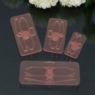Cake &amp; Cookie Cutters 4Pcs Plastic Bow Cake Cutter Molds Icing Cookie Biscuit Fondant Embosser Craft N3