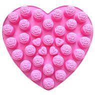 Mini 30 Roses and 4 Love Heart Silicone Cake Mold Pan 9.8&quot;x9&quot;x0.78&quot; Color At Random