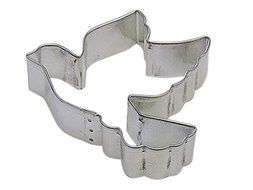 CybrTrayd R&amp;M Dove Tinplated Steel Cookie Cutter and Cookie Recipe, 3.5-Inch, Silver, Bulk Lot of 12